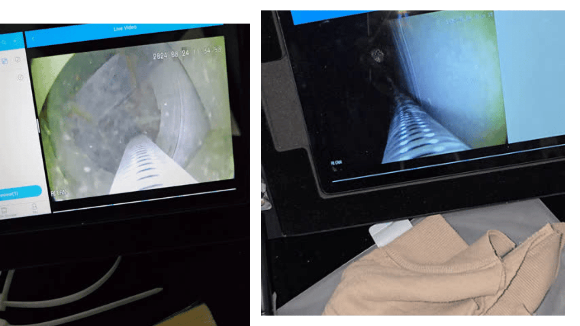 Camera monitoring during AC duct cleaning in Dubai by AirChill AC
